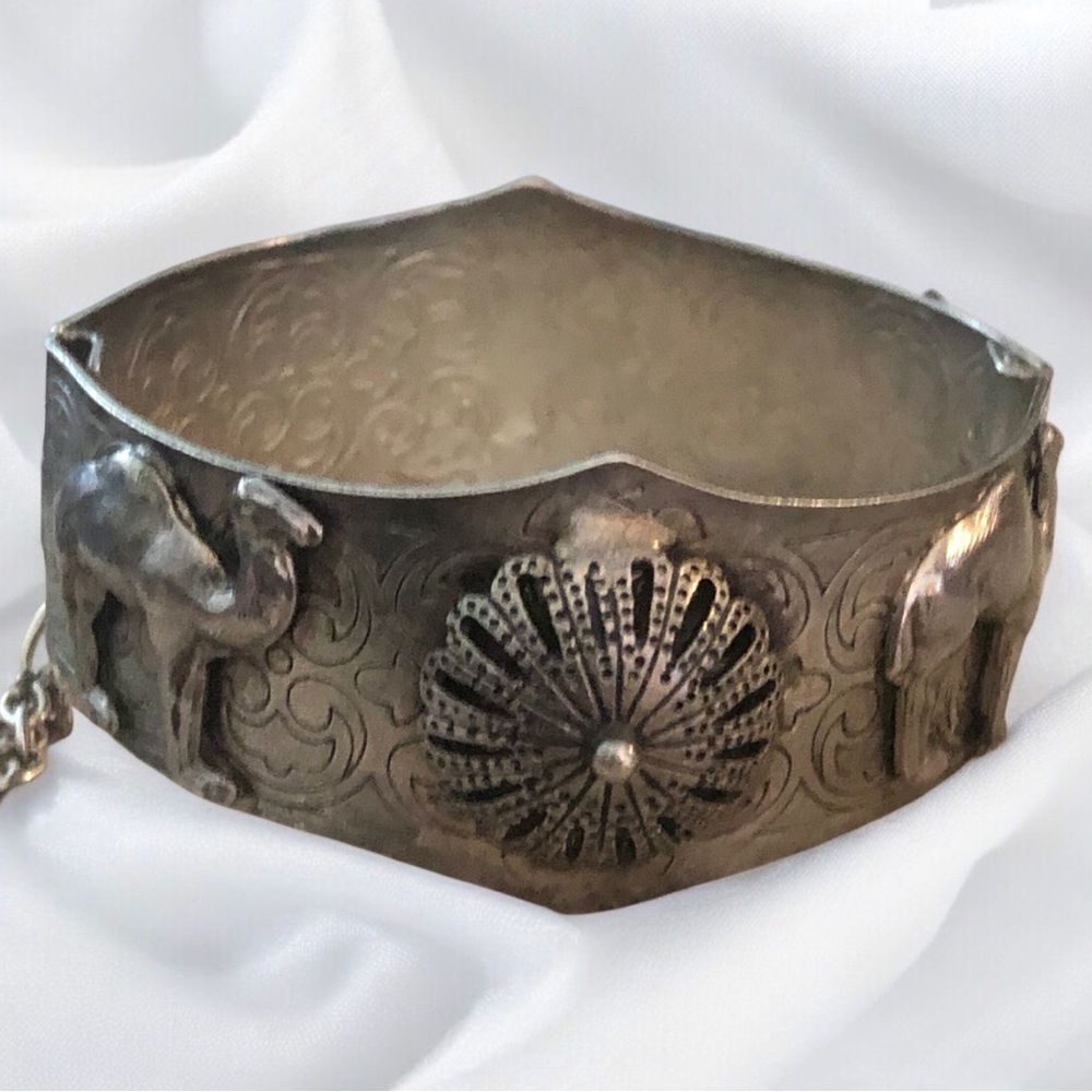 Vintage Berber Hamsa Camel Pin Clasp Bracelet